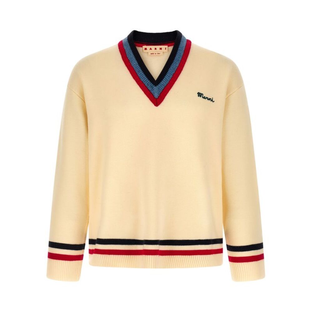Marni Beige Virgin Wool Men's Cardigan